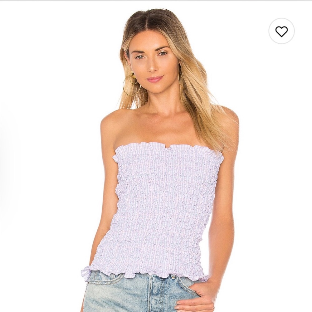 Petersyn Lilac Smocked Crop Top